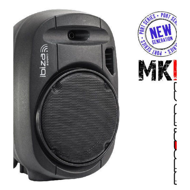 IBIZA SOUND PKG12A-SET EQUIPO DE SONIDO AUTOAMPLIFICADO FM/USB/SD/BLUETOOTH  2x400W