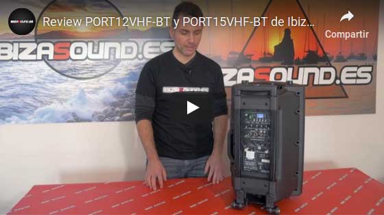 Mínimo histórico: equipo de sonido portátil Ibiza Sound PORT12VHF- BT 700W  con micrófonos