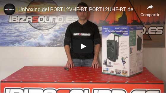 Ibiza Sound PORT12VHF-MKII Altavoz portatil amplificado autónomo -  Distribuciones Calver